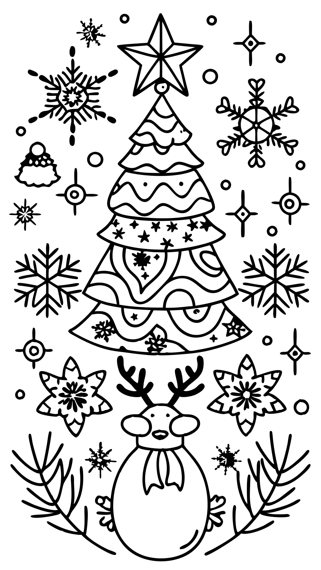 free christmas printable coloring pages for adults